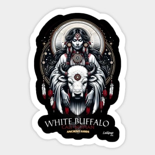 Old Gods Sacred Guardian: Native American Indian White Buffalo Calf Woman Sticker